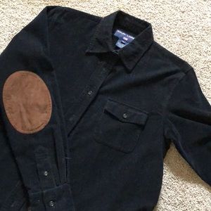 Black corduroy button up shirt